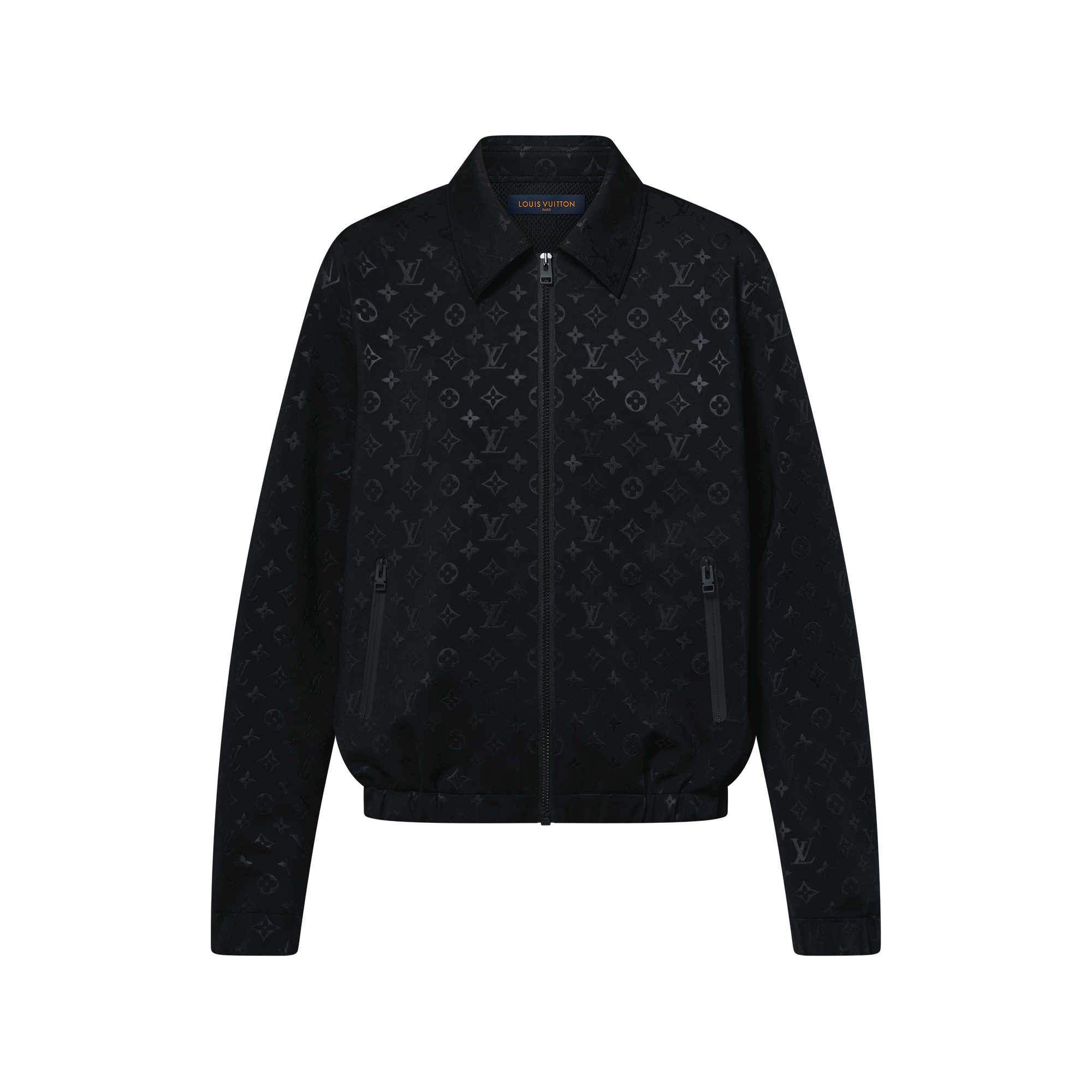 LOUIS VUITTON ブラック ジャケット XL LOUIS VUITTON LV Monogram Fleece Full Logo Zipper Jacket Unisex